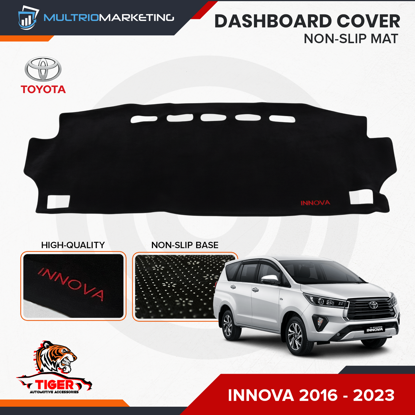 Dashboard Cover for Toyota - Innova 2016 - 2023
