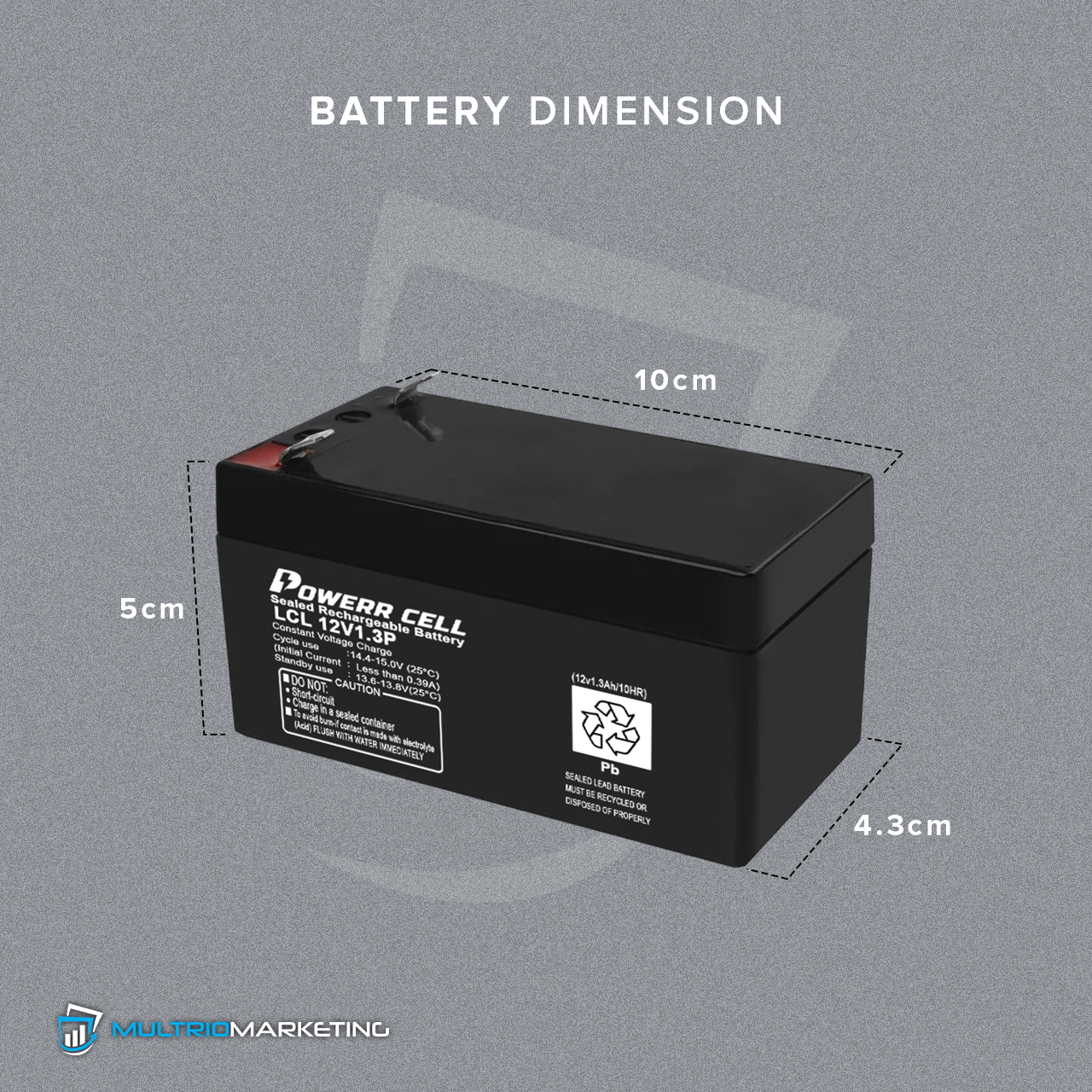 Lead Acid Battery 12V 1.3AH