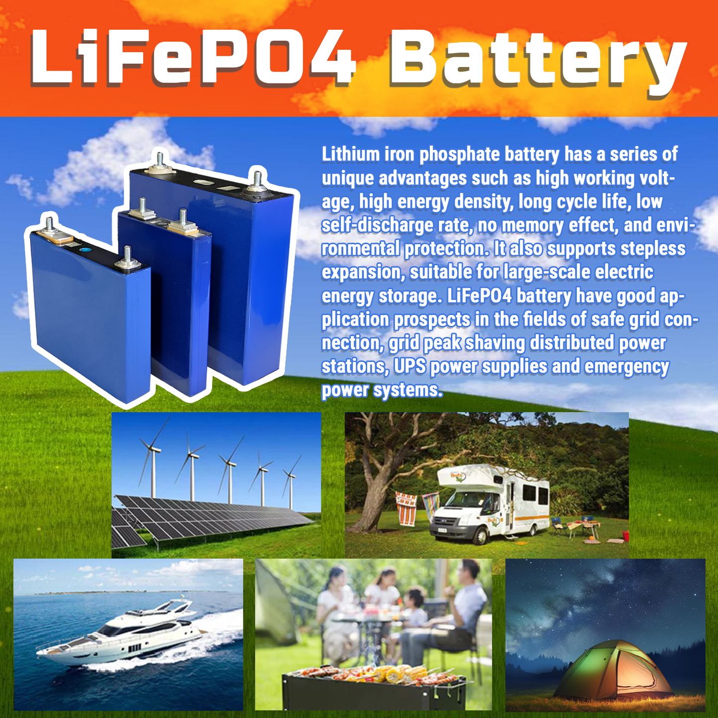LiFePO4 Battery 3.2V 30Ah