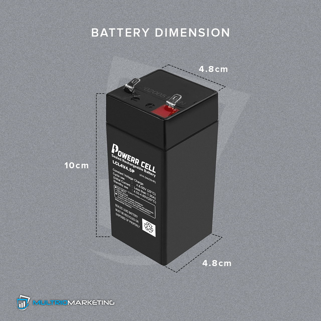 Lead Acid Battery 4V 4.5AH