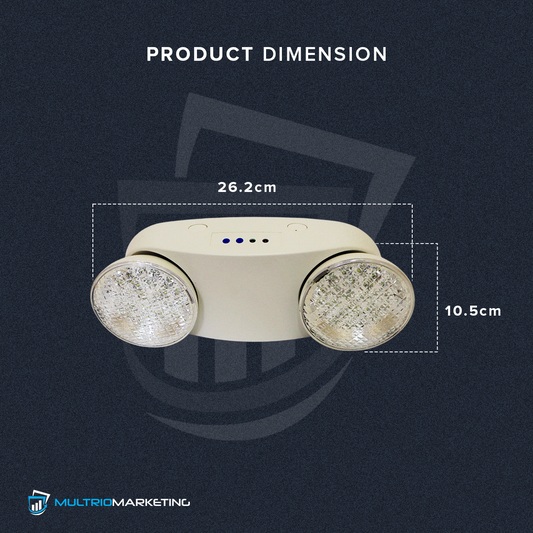 LED Emergency Light - Dual Optic 10W (Oval)
