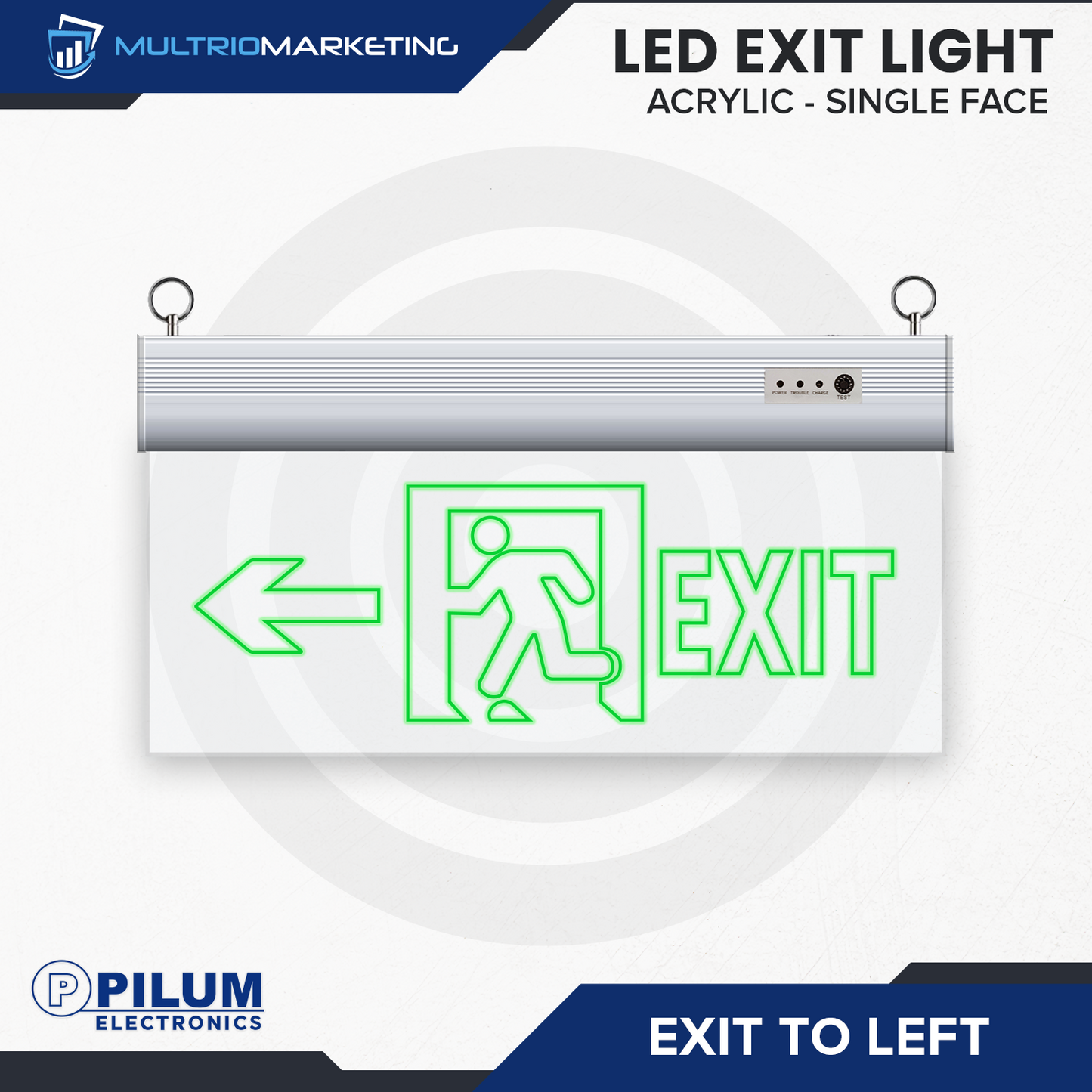 LED Exit Sign - Single Face - Acrylic