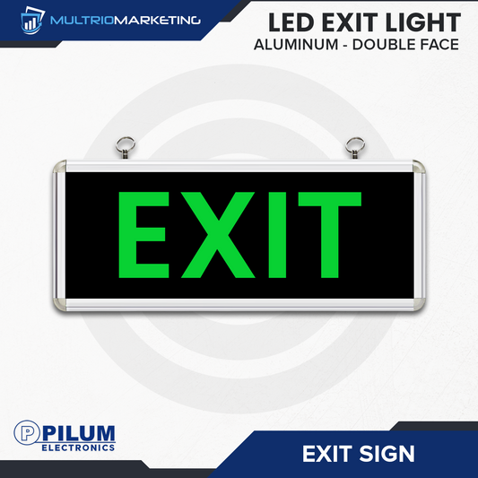 LED Exit Sign - Double Face - Aluminum