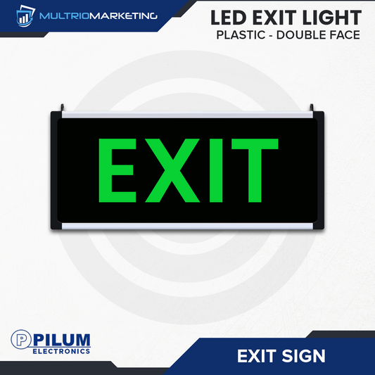 LED Exit Sign - Double Face - Plastic