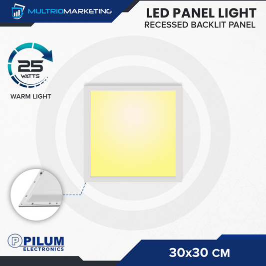 LED Panel Light - Recessed - 30x30cm