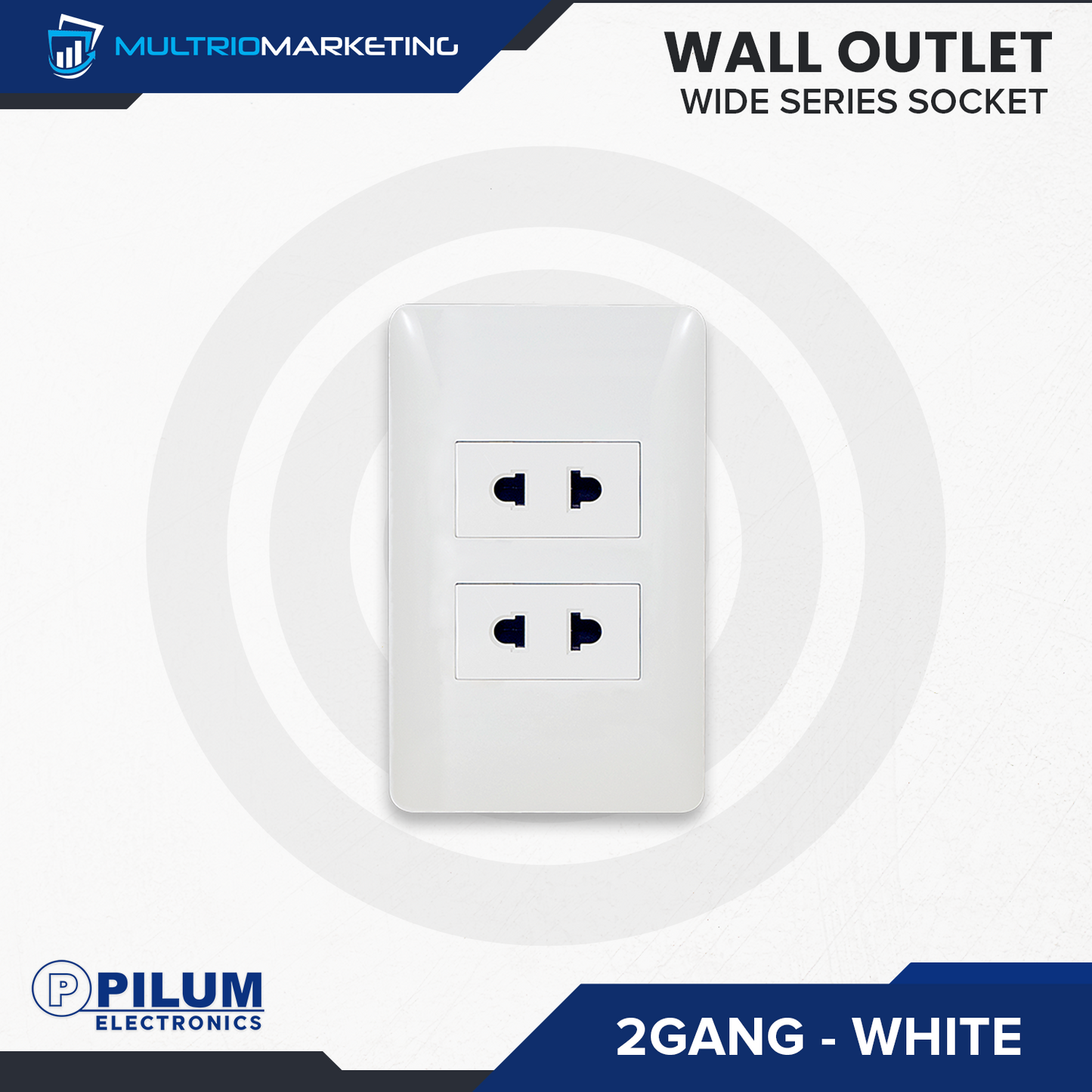 Wall Outlet - Wide Series Socket - White