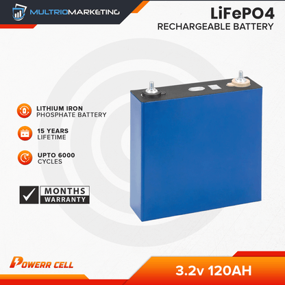 LiFePO4 Battery 3.2V 120Ah