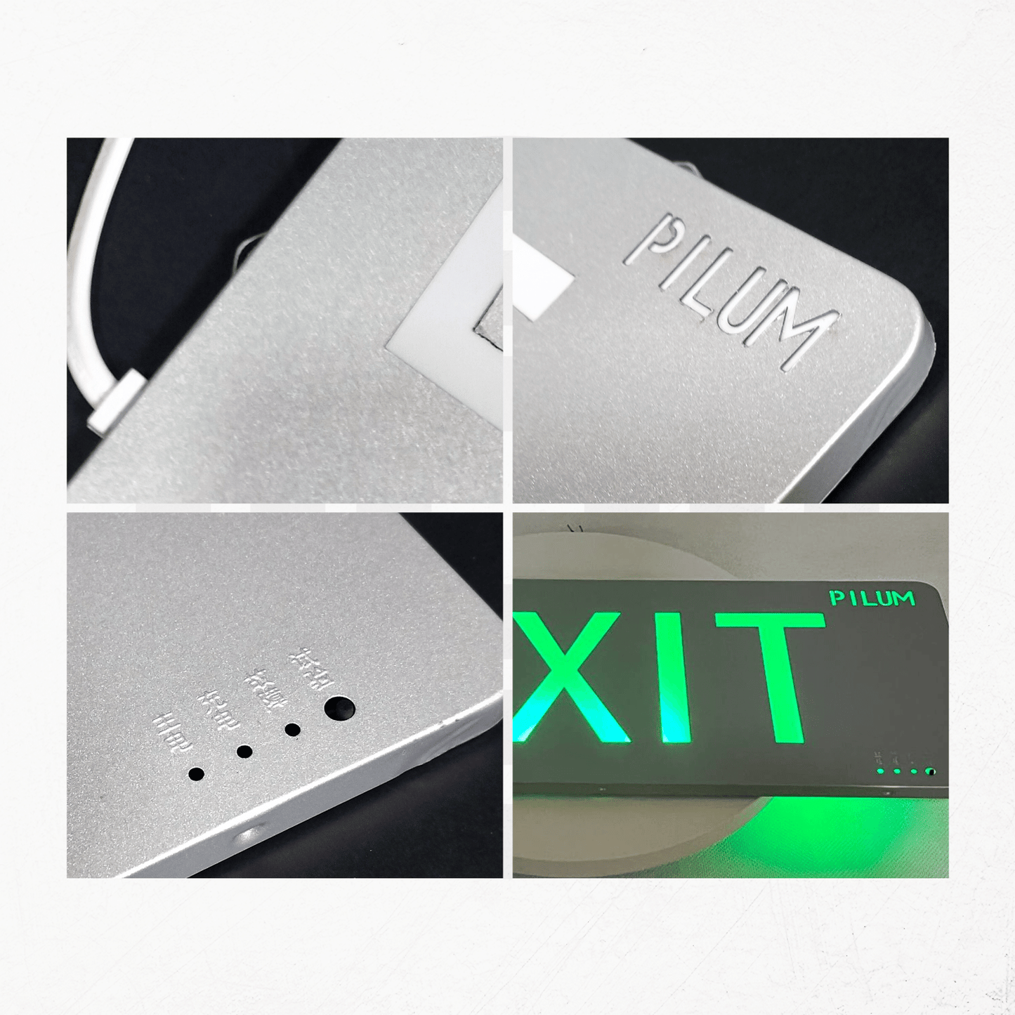 LED Exit Sign - Double Face - Stainless