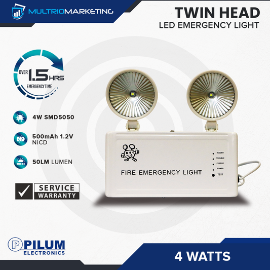 LED Emergency Light - Twin Head 4W