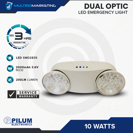 LED Emergency Light - Dual Optic 10W (Oval)