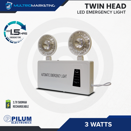 LED Emergency Light - Twin Head 3W