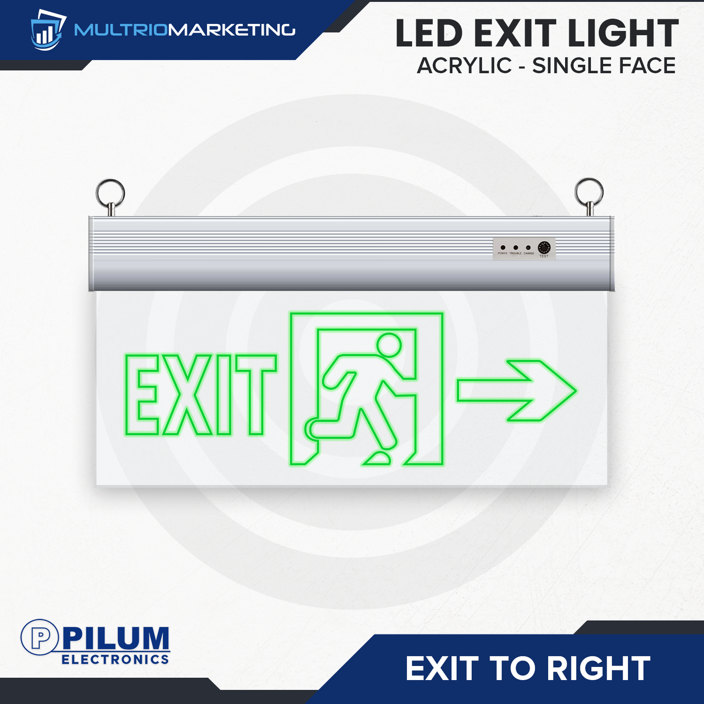 LED Exit Sign - Single Face - Acrylic