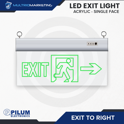 LED Exit Sign - Single Face - Acrylic