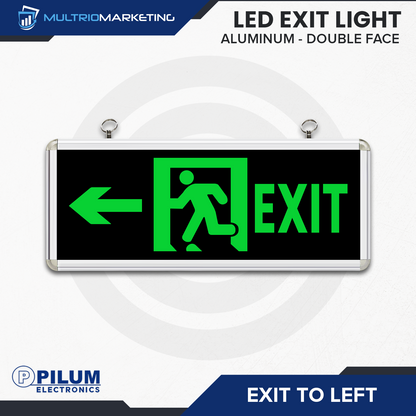 LED Exit Sign - Double Face - Aluminum