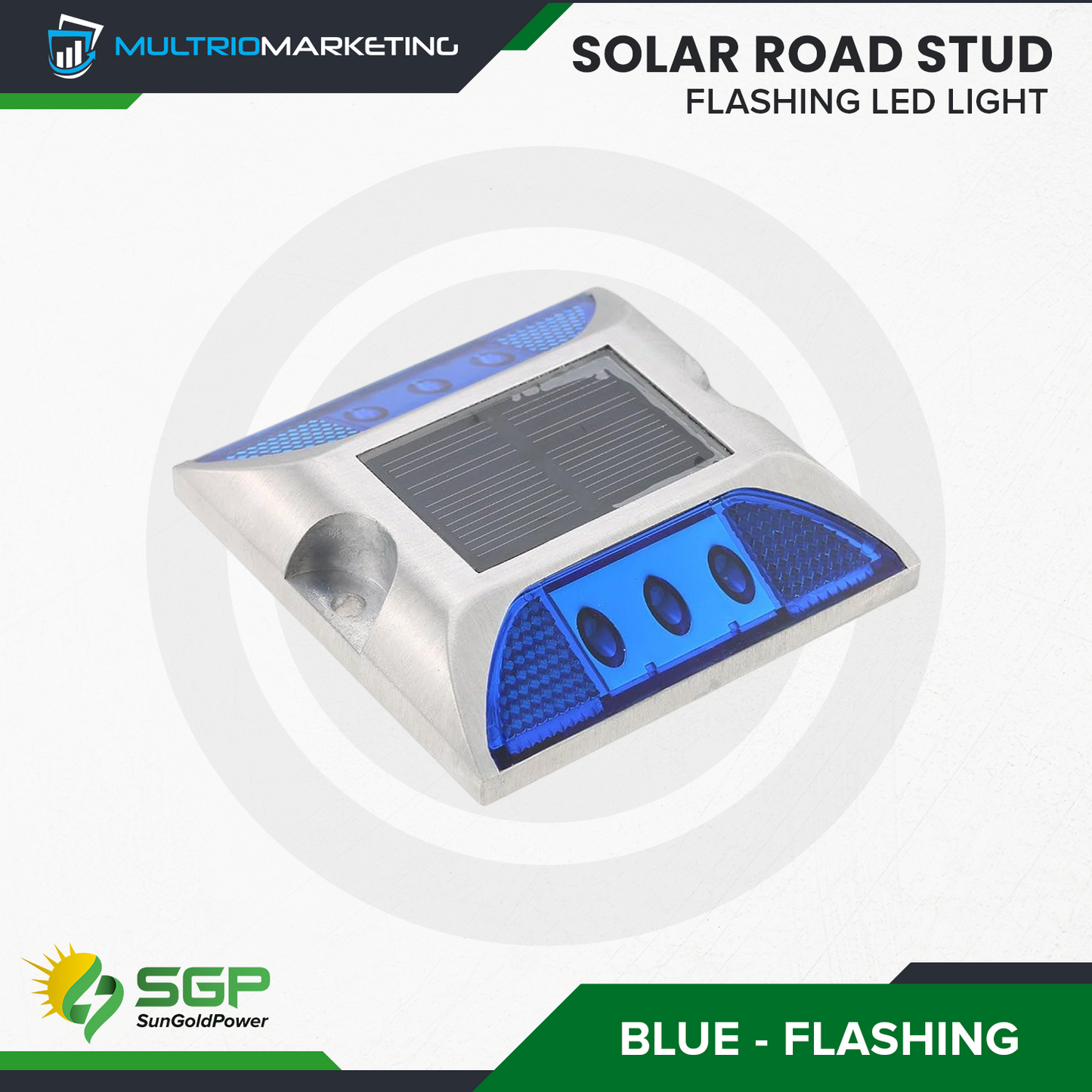 Solar Road Stud - Flashing LED