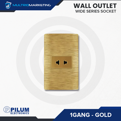 Wall Outlet - Wide Series Socket - Gold
