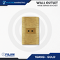 Wall Outlet - Wide Series Socket - Gold