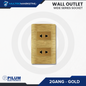 Wall Outlet - Wide Series Socket - Gold