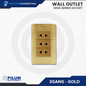 Wall Outlet - Wide Series Socket - Gold