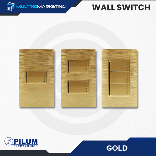 Wall Switch- One Way - Gold
