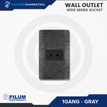 Wall Outlet - Wide Series Socket - Gray
