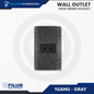 Wall Outlet - Wide Series Socket - Gray