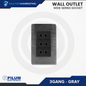 Wall Outlet - Wide Series Socket - Gray