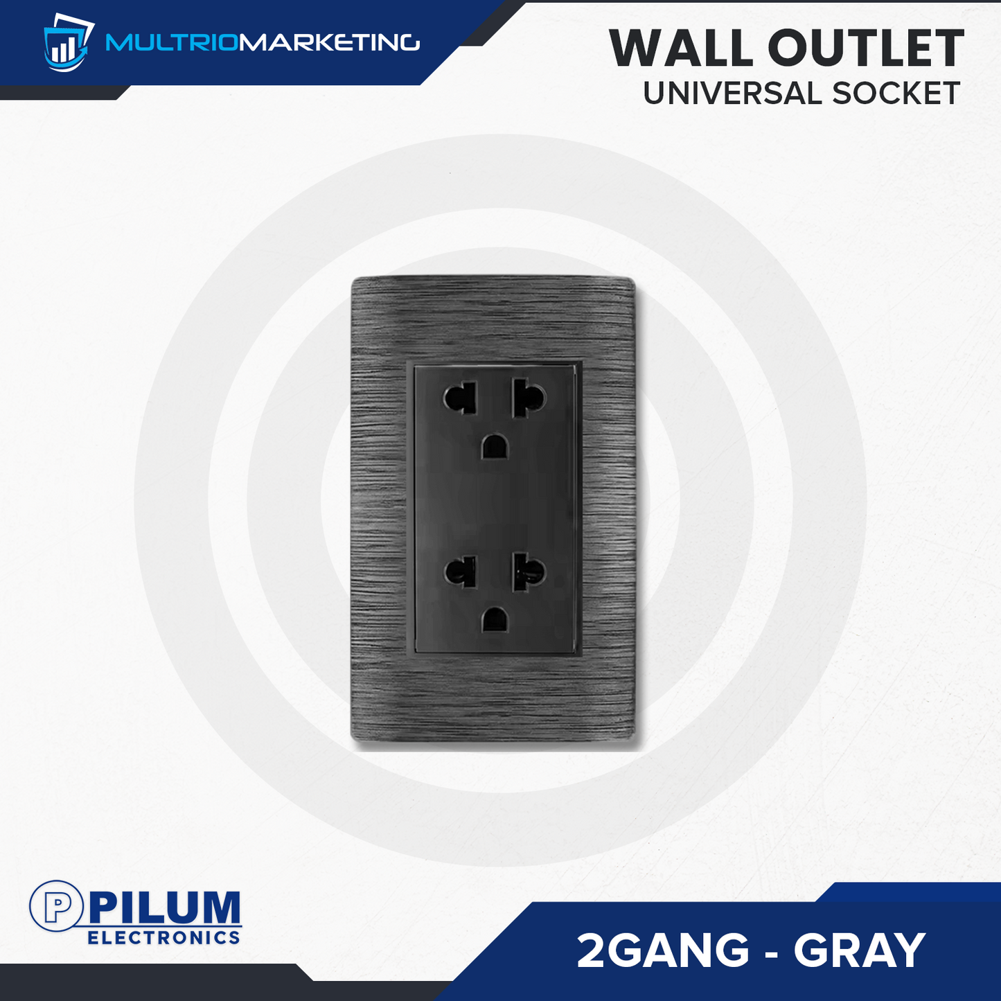 Wall Outlet - Universal Socket - Gray