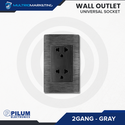 Wall Outlet - Universal Socket - Gray