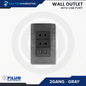 Wall Outlet - with USB Port - Gray