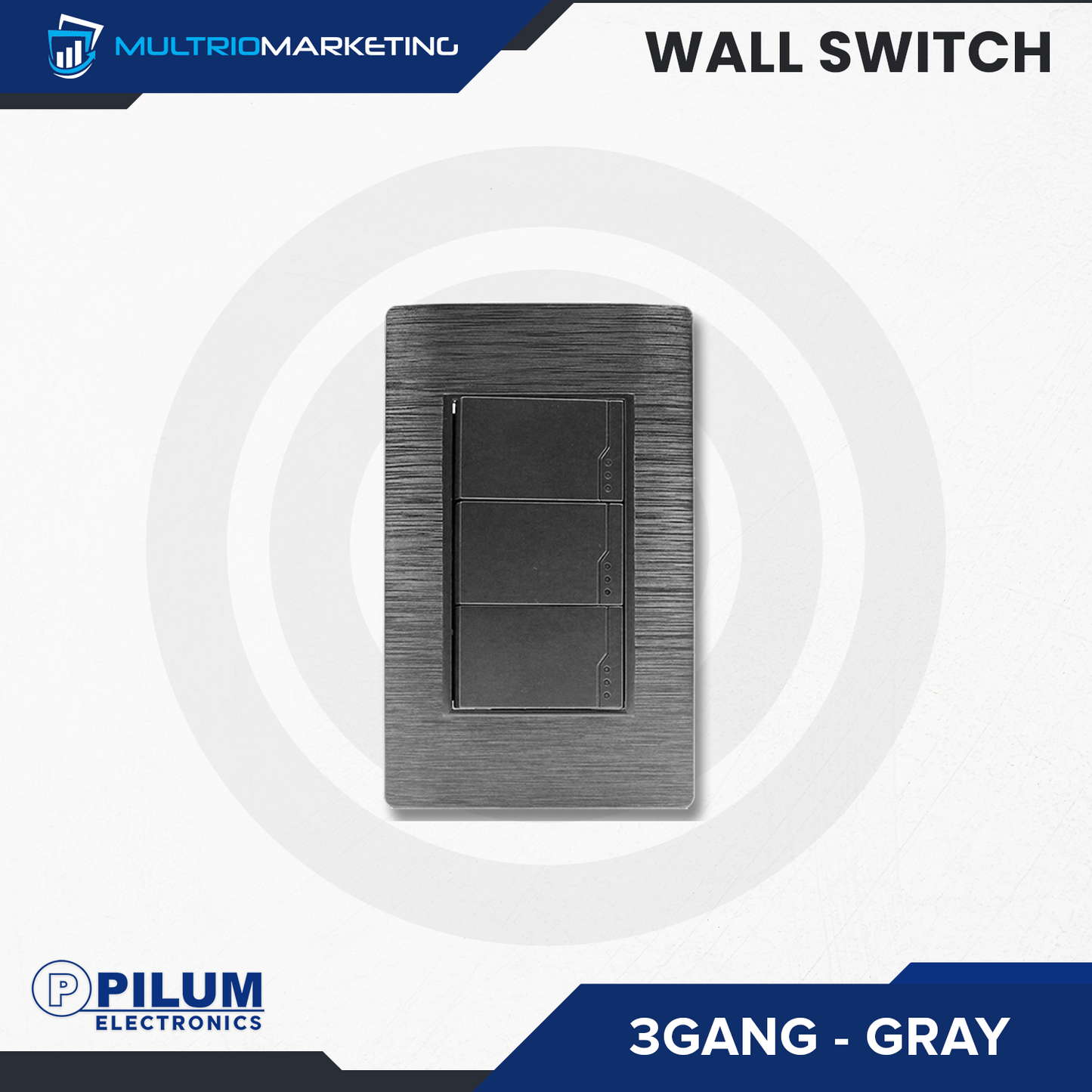 Wall Switch- One Way - Gray