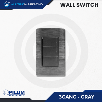 Wall Switch- One Way - Gray