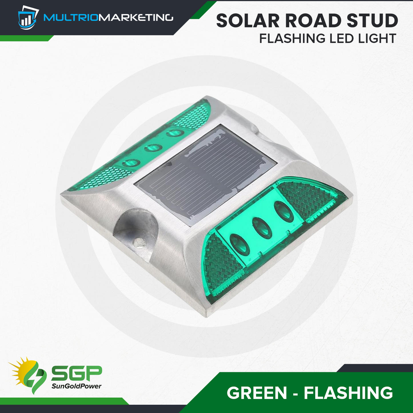 Solar Road Stud - Flashing LED