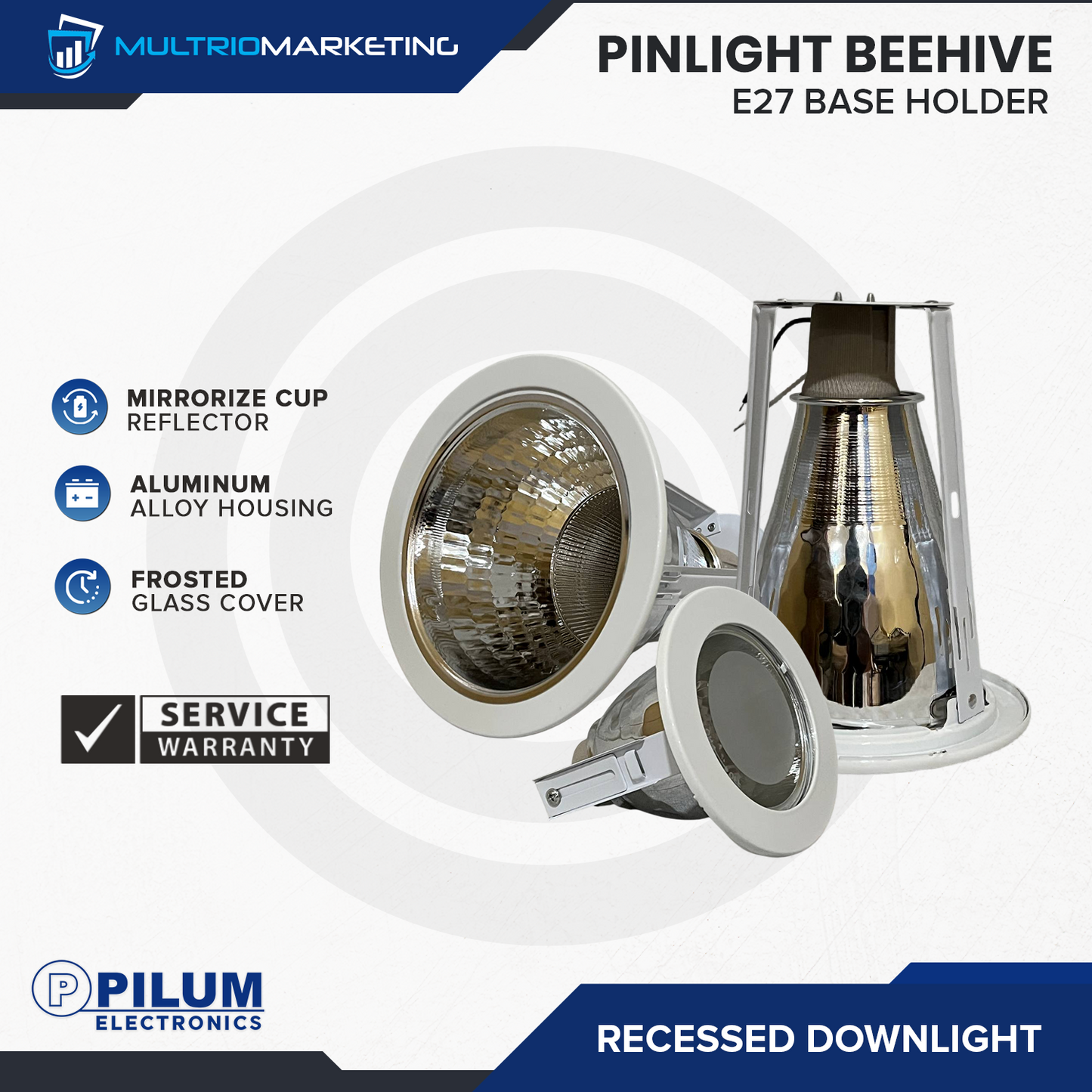 Pinlight Recessed - Beehive
