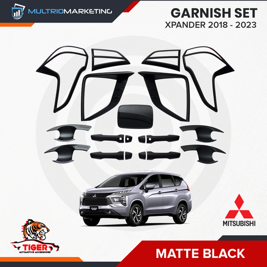 Mitsubishi Xpander 2018-2023 Matte Black Garnish Set