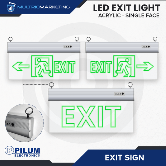 LED Exit Sign - Single Face - Acrylic