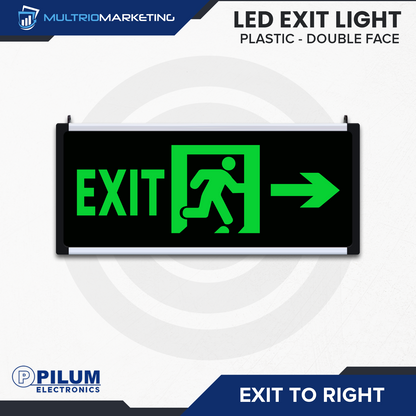 LED Exit Sign - Double Face - Plastic