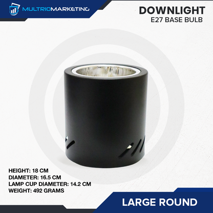 Round Downlight – E27 Base Compatible