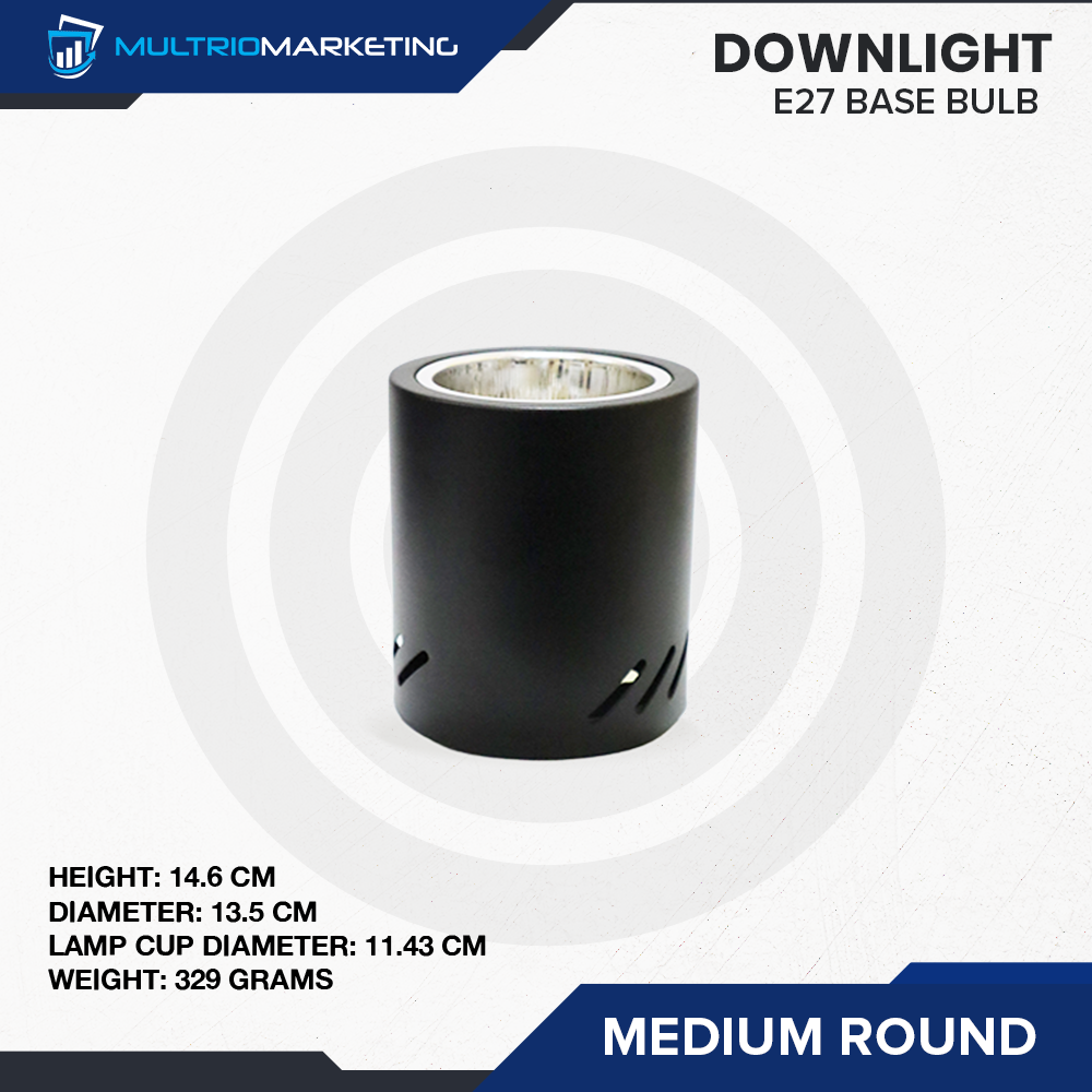 Round Downlight – E27 Base Compatible
