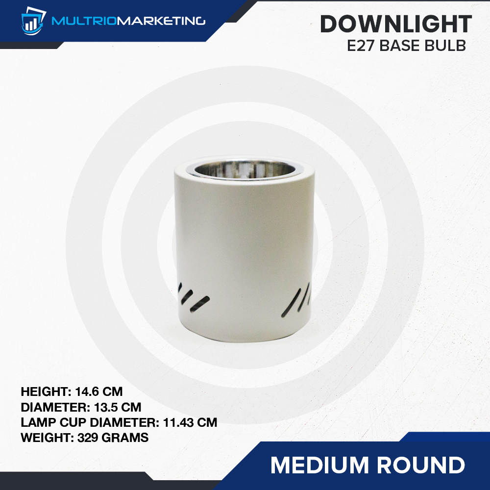 Round Downlight – E27 Base Compatible