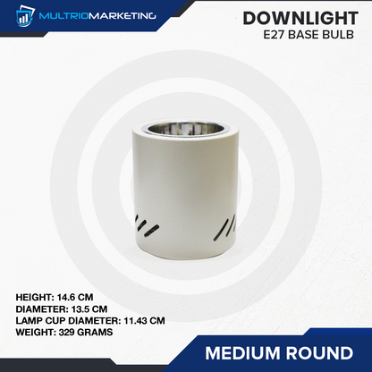 Round Downlight – E27 Base Compatible
