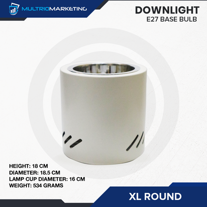 Round Downlight – E27 Base Compatible