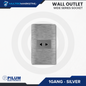 Wall Outlet - Wide Series Socket - Silver
