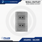 Wall Outlet - Wide Series Socket - Silver