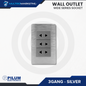 Wall Outlet - Wide Series Socket - Silver