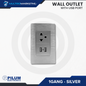 Wall Outlet - with USB Port - Silver