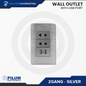 Wall Outlet - with USB Port - Silver