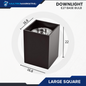 Square Downlight – E27 Base Compatible
