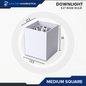 Square Downlight – E27 Base Compatible