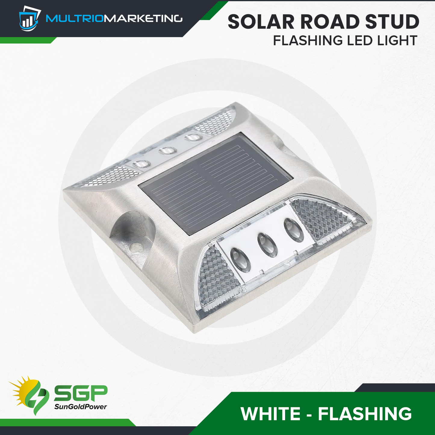 Solar Road Stud - Flashing LED